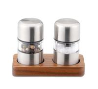 Weis Mini moulins en acier inoxydable pour sel et poivre, moulins en céramique 11267
