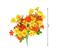 Wei's moment 6 lots de plantes artificielles pour balcon et intérieur, décoration de fleurs en plastique, plastique faux, fleurs résistantes aux UV pour tombes et jardin le coucher de soleil est rouge