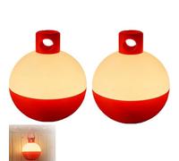 WEIWOGU Veilleuse Bobber de pêche, lampe LED à intensité variable imprimée en 3D, lampe de table de chevet rechargeable à lueur chaude, décoration de pêche côtière pour pêcheurs, hommes (2pcs)