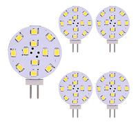Weixuan Lampadina LED G4, Equivalente da 35 Watt, Disco LED Bi-Pin, Pin laterale JC, 12V-24V AC/DC Low Volt, CRI> 85, 350 Lumens, Pack 5 (warmwhite)