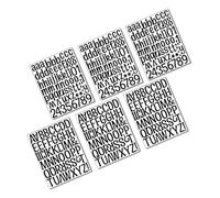 WEKAMOS 6 Feuilles Autocollants Lettres et Chiffres pour Boîte Aux Lettres Stickers Muraux Diy pour Chambre Garçon Fille Décorations Adhésives pour Murs Meubles et Objets Noir Majuscules