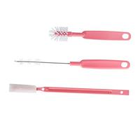WEKAMOS Brosse de Nettoyage pour Bouteille et Paille Bébé, Kit 3 Pièces Flexible, Nylon et Abs, pour Tasses, Bouteilles de Lait et Eau, Goupillon Multifonctionnel Suspendable, Usage Quotidien