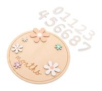 WEKAMOS Carte Mensuelle Garçon Fille Bois Panneau Annonce Naissance et Étapes Accessoire Photo Décoration Chambre Garçon Fille Cadeau Parents