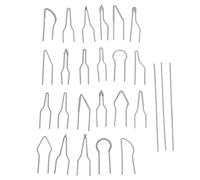 WEKAMOS Lot Embouts Pyrogravure Haute Impédance 26 Pcs Métal 1 Mm pour Artisans Bois Gravure Bricolage Créatif Plusieurs styles