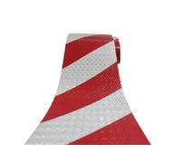 WEKOW Largeur 10 CM × Longueur 3M Bande Réfléchissante Bande Réfléchissante Rouge Et Blanche Film Réfléchissant Autocollant Réfléchissant Ruban D'avertissement