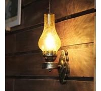 Welampa Chinois Style Antique Brun Applique Murale Lampe Vintage Allée Bar Vieux Huile Lampe Mur Lumière Spot Spots Creative Rétro Fer Café Restaurant Chambre Mur Lanterne
