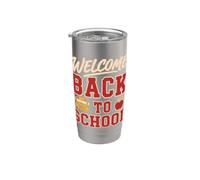Welcome Back to School Bus Driver First Day Of School Gobelet isotherme en acier inoxydable double paroi
