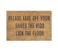 Welcome Doormat - Colorful Funny Front Door Mat | Non-Slip Outdoor Entrance Rug, Please Take Off You Shoes Entryway for Patio, Garden, Hallway & Home Decor