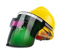 Welding Helmet | Anti-Glare Anti-Slip Adjustable with Cotton Pad | Auto Darkening Welding Shield For Manufacturing, Construction Scenarios, High-Altitude Work, Metal Production