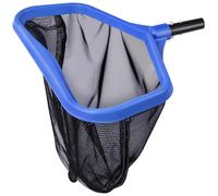 WELDUN Épuisette de fond de piscine, double filet, aluminium, bleu | Maille fine, double couche, sans poteau, nettoyage de la piscine, feuilles et débris