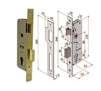 Welka 15880-30 015 Serrure à Enfiler 8 mm Laiton 30 mm