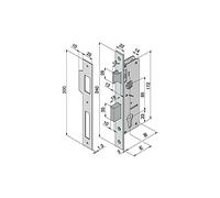Welka 15880-70 015 Serrure à Enfiler 8 mm 70 mm-Laiton