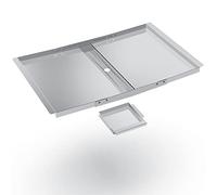 WELL GRILL Bac de récupération de graisse pour barbecue à gaz Dyna Glo, bac d'égouttement en acier inoxydable pour 3, 4, 5 brûleurs, Nexgrill, Expert, Charbroil, Kenmore, réglable de 61 à 76,2 cm