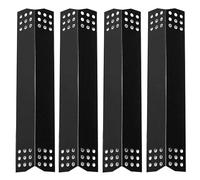 WELL GRILL Lot de 4 cache-brûleurs de 37 cm en acier porcelaine pour barbecue à gaz, plaque chauffante pour Burnhard Fred Series, Nexgrill, Master, Taino Red/Pro 4+1, Campingaz, Landmann