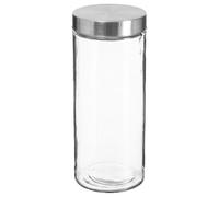 Well Home Bocal hermétique Ø11 x 27 cm en verre et acier inoxydable 2 l