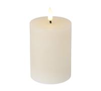 Well Home Bougie LED en Cire avec minuteur Blanc Ø7,5 x 10 cm