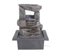 Well Home Fontaine à Eau avec 2 Pierres et lumières LED 22 x 19 x 28 cm