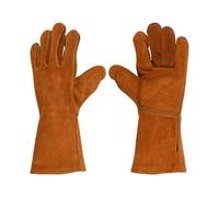 Well Home Gants de Barbecue en Cuir XL pour Vos barbecues Marron