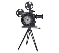 Well Home Horloge de Table modèle caméra de Films en métal Noir 29 x 22 x 53 cm