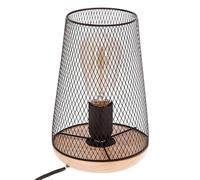 Well Home - Lampe en métal en Bois Noir H.23 cm