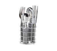 Well Home Lot de 17 couverts sur support en acier inoxydable avec manche en polypropylène