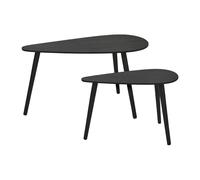 Well Home Lot de 2 Tables d'appoint élégantes et fonctionnelles en Forme de Goutte Noir