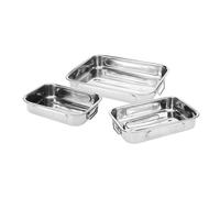 Well Home Lot de 3 plateaux de cuisson en acier inoxydable avec poignées