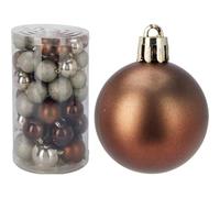 Well Home Lot de 60 Boules de Noël ambrées dans différents Designs et Finitions