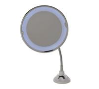 Well Home Miroir avec Support avec lumières LED sur Le Bord, Couleur Argent, Ø20,2 x 40 cm
