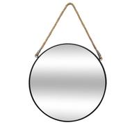Well Home Miroir Rond en métal avec Corde, Design Moderne Ø55 cm