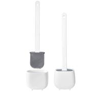 WELL HOME MOBILIARIO & DECORACIÓN 2 brosses de Toilettes en TPR et Caoutchouc thermoplastique de Couleur Blanche