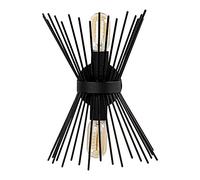 WELL HOME MOBILIARIO & DECORACIÓN Applique Murale Interieur, Lampe Murale Industrielle Bois, Noir 23x16x33 cm