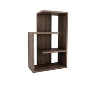 WELL HOME MOBILIARIO & DECORACIÓN Bibliothèque, 100% Panneau de Particules plaqué mélamine, Couleur Noyer