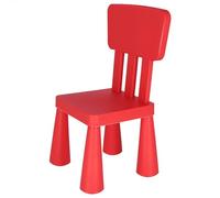 WELL HOME MOBILIARIO & DECORACIÓN Chaise enfant rouge en plastique solide et résistant, L:38 cm x P:35 cm x H:67 cm