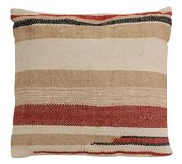 WELL HOME MOBILIARIO & DECORACIÓN Coussin Chindi Capitoné en Coton et Jute 50 x 50 cm avec Rembourrage en Polyester