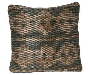 WELL HOME MOBILIARIO & DECORACIÓN Coussin en Jute de Coton Vert 45 x 45 cm - Décoration Naturelle et élégante pour la Maison