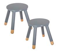 WELL HOME MOBILIARIO & DECORACIÓN Ensemble de 2 tabourets pour Enfant Douceur Gris Well Home, Estándar