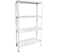 WELL HOME MOBILIARIO & DECORACIÓN Étagère métallique Blanche 4 étagères, 75 x 30 x 150 cm