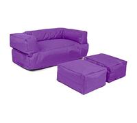WELL HOME MOBILIARIO & DECORACIÓN Fauteuil 2 pl + Pouf pour Enfants Violet