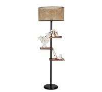 WELL HOME MOBILIARIO & DECORACIÓN Lampe à pied avec du métal, noir Marron, 45x45x170 cm, casquillo e 27 max 60 W
