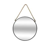 WELL HOME MOBILIARIO & DECORACIÓN Miroir Rond avec Corde, en métal, D. 38 cm