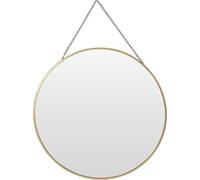 WELL HOME MOBILIARIO & DECORACIÓN Miroir Rond en métal doré avec chaîne Ø29 cm