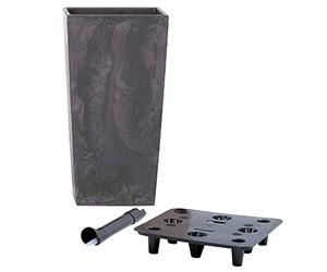 WELL HOME MOBILIARIO & DECORACIÓN Pot de Fleurs Haut de 26,6 litres avec réservoir intérieur + système d'irrigation