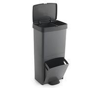 WELL HOME MOBILIARIO & DECORACIÓN Poubelle ou poubelle de recyclage 70L, VERTICALE, 2 Compartiments, Poubelle, 76 cm, gestion facile