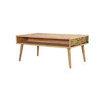 WELL HOME MOBILIARIO & DECORACIÓN Table d'appoint 100% Panneau de Particules plaqué mélamine, Couleur Atlantic Pin