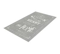 WELL HOME MOBILIARIO & DECORACIÓN Tapis en Polyester imprimé HeartOfTheHome Gris foncé 100 x 200 cm