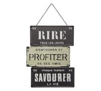 Well Home Plaque décorative en métal avec message de style vintage 34 x 26 cm