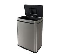 Well Home Poubelle de 70 l couleur métallique en acier inoxydable avec capteur automatique et filtre anti-odeur H. 78 cm