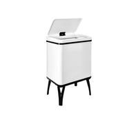 Well Home - Poubelle intelligente avec ouverture automatique et contact manuel 30 l, 35,5 x 26 x 60 cm, couleur blanche.