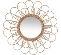 Well Home Rattan Flower Mirror Diameter 56 Cm